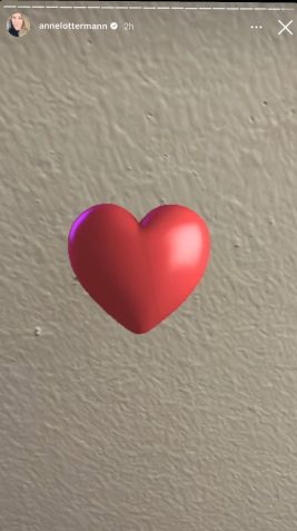 A jornalista Anne Lotermann compartilhou um emoji de coração para celebrar o transplante / Reprodução/Anne Lottermann/Instagram