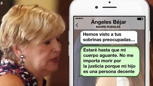 Mensagens de Ángeles Béjar, mãe de Rubiales / Reprodução