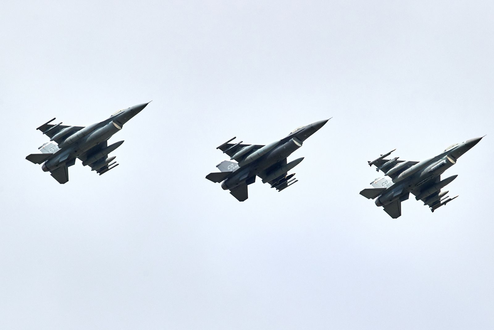 F16 fighter jets from the USA landed in Jagel for air force exercise