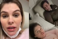 Grávida de gêmeos, Bárbara Evans precisa procurar hospital para tratar de infecção em unha