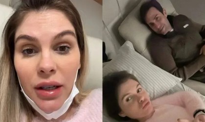 Grávida de gêmeos, Bárbara Evans precisa procurar hospital para tratar de infecção em unha