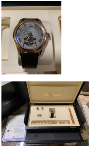 Fotos encontradas no celular de Mauro Cid mostram em detalhes kit de joias masculinas recebido pelo então presidente Jair Bolsonaro (PL) como presente da Arábia Saudita em 2021. / Reprodução