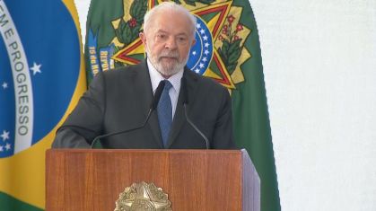 Presidente Luiz Inácio Lula da Silva (PT) discusa na entrega do Plano Plurinual 2024-2027 ao Congresso, em Brasíla
