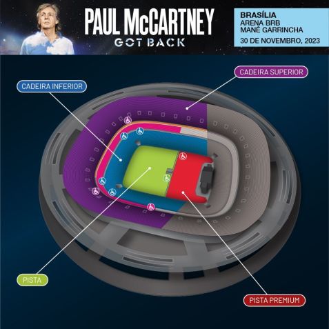Paul McCartney anuncia cinco shows no Brasil entre novembro e dezembro; veja o mapa de ingressos para Brasília / Reprodução