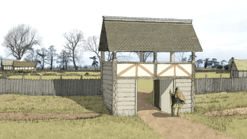 Ela foi enterrada em uma cova que costumava conter um posto de entrada para o Early Medieval Gatehouse no assentamento de Conington / Arqueologia de Oxford