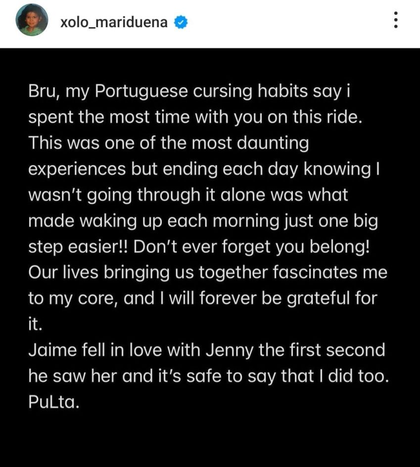 Xolo Maridueña faz declaração à Bruna Marquezine / Reprodução / Instagram