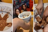 Comeria? Sorvete de chocolate servido em vaso sanitário viraliza no TikTok