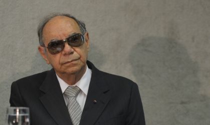 O ex-coronel do Exército Carlos Alberto Brilhante Ustra durante depoimento à Comissão da Verdade em 2013