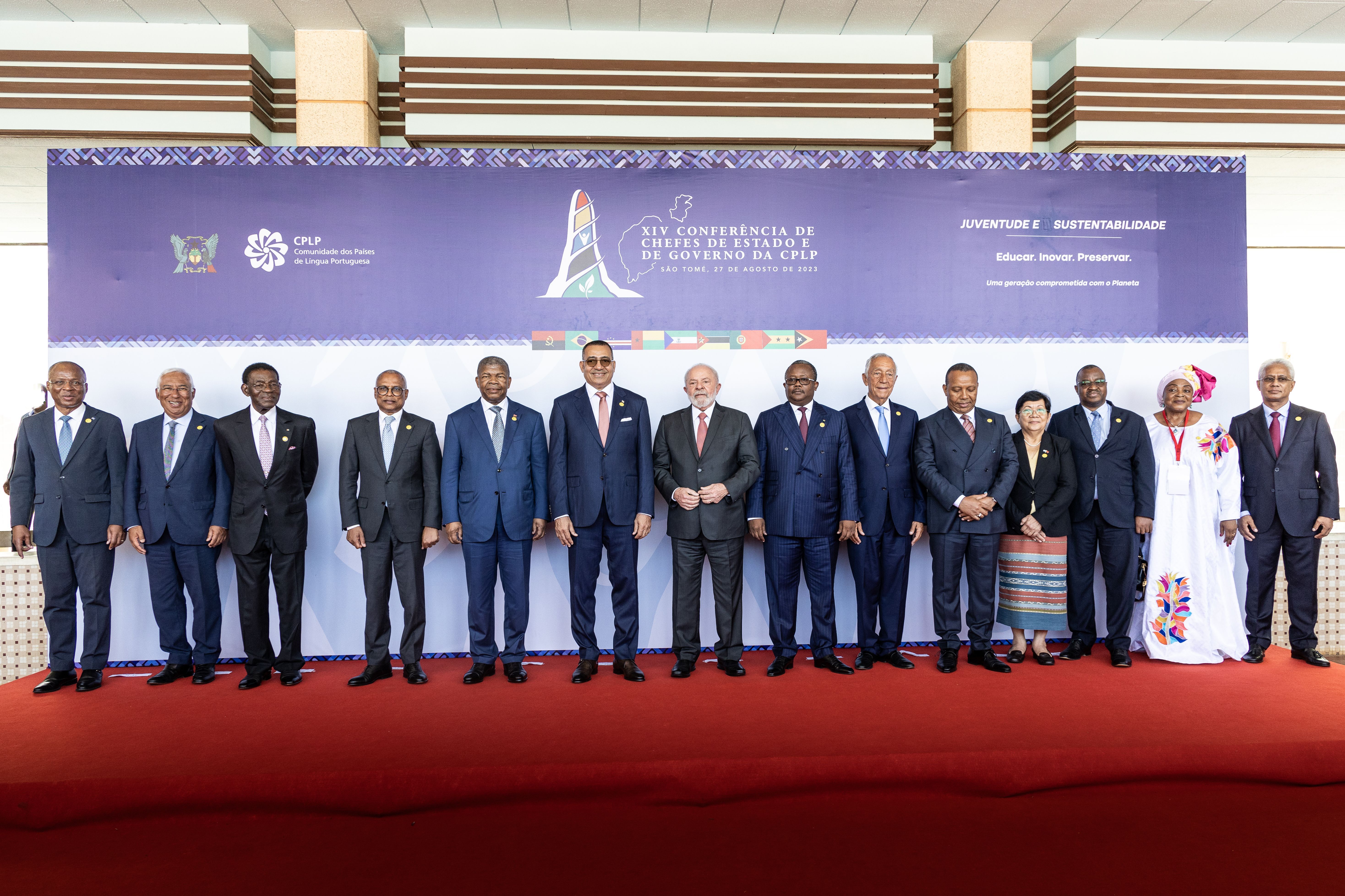 São Tomé e Príncipe acolhe a XIV Conferência de Chefes de Estado e de Governo da Comunidade dos Países de Língua Portuguesa (CPLP), em dia 27 de agosto de 2023. Entre os chefes de Estado Presente está o presidente Lula