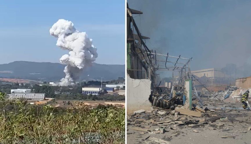 Explosão em metalúrgica de Cabreúva, no interior de São Paulo, em 1º de setembro de 2023
