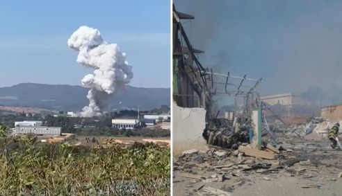 Explosão em metalúrgica de Cabreúva, no interior de São Paulo, em 1º de setembro de 2023