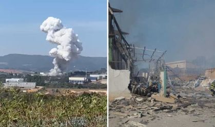 Explosão em metalúrgica de Cabreúva, no interior de São Paulo, em 1º de setembro de 2023