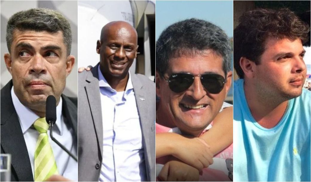 Da esquerda para a direita, o sargento Luis Marcos dos Reis, o ex-major do Exército Ailton Gonçalves Moraes Barros, o militar do Exército Sérgio Cordeiro e o ex-secretário municipal de governo de Duque de Caxias João Carlos de Sousa Brecha.