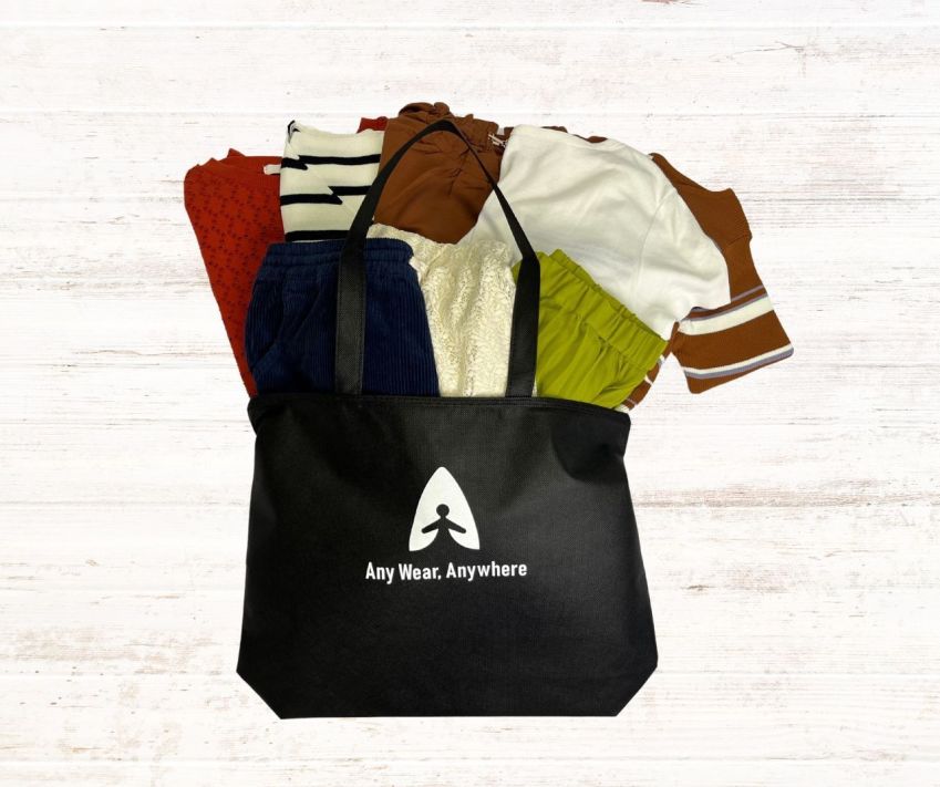 Seleção de roupas da linha casual feminina de verão da Any Wear, Anywhere para a Japan Airlines / Any Wear, Anywhere