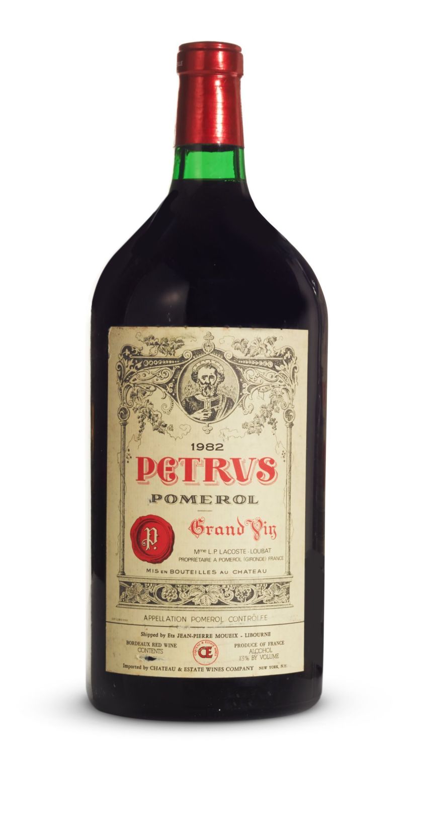 Uma garrafa de Château Pétrus 1982 deve custar até US$ 65 mil / Sotheby's