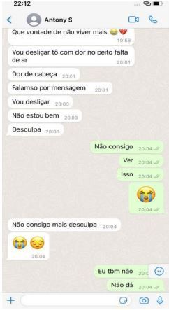 Troca de mensagem entre Antony e a ex-namorada / Reprodução