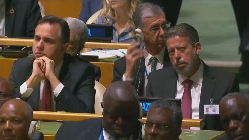 Arthur Lira (PP-AL), e Rodrigo Pacheco (PSD) em discurso da ONU