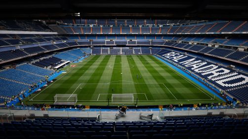 Vista interna do estádio Santiago Bernabéu
