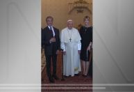 "Crescemos com seus filmes", diz papa Francisco ao receber Sylvester Stallone e família