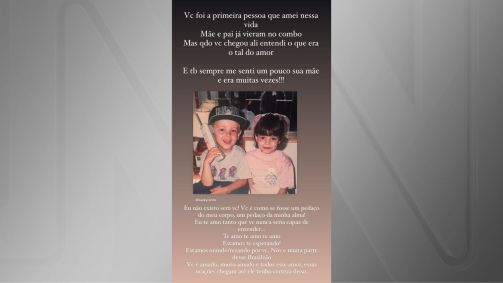 Sthefany disse que &quot;não existe&quot; sem o irmão e que ele foi a primeira pessoa que amou