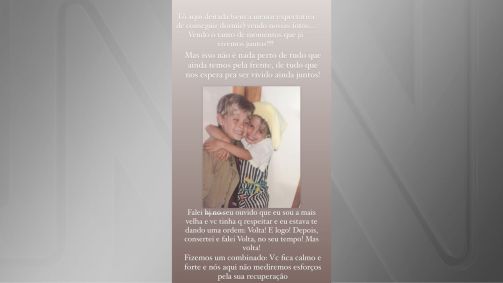 Sthefany Brito, irmã de Kayke Brito, publicou declaração ao irmão após ele ser internado com politraumatismo e traumatismo craniano, vítima de um atropelamento