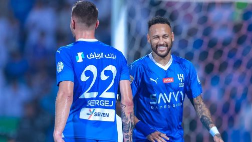 Neymar sorri em estreia pelo Al-Hilal