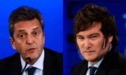 Pesquisa indica Sergio Massa à frente de Javier Milei na Argentina