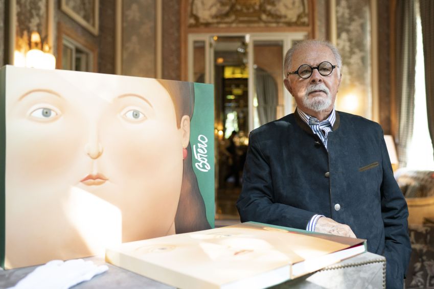 O artista colombiano Fernando Botero durante apresentação de seu livro "Las mujeres de Botero", em Madrid, em 9 de outubro de 2018. / Oscar Gonzalez/NurPhoto via Getty Images