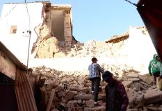 Operações de busca e resgate continuam na região de Moulay Brahim após um terremoto de magnitude 6,8 em Marrakech, Marrocos, em 9 de setembro de 2023