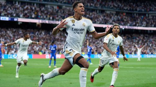 Jude Bellingham comemora gol da vitória do Real Madrid sobre o Getafe