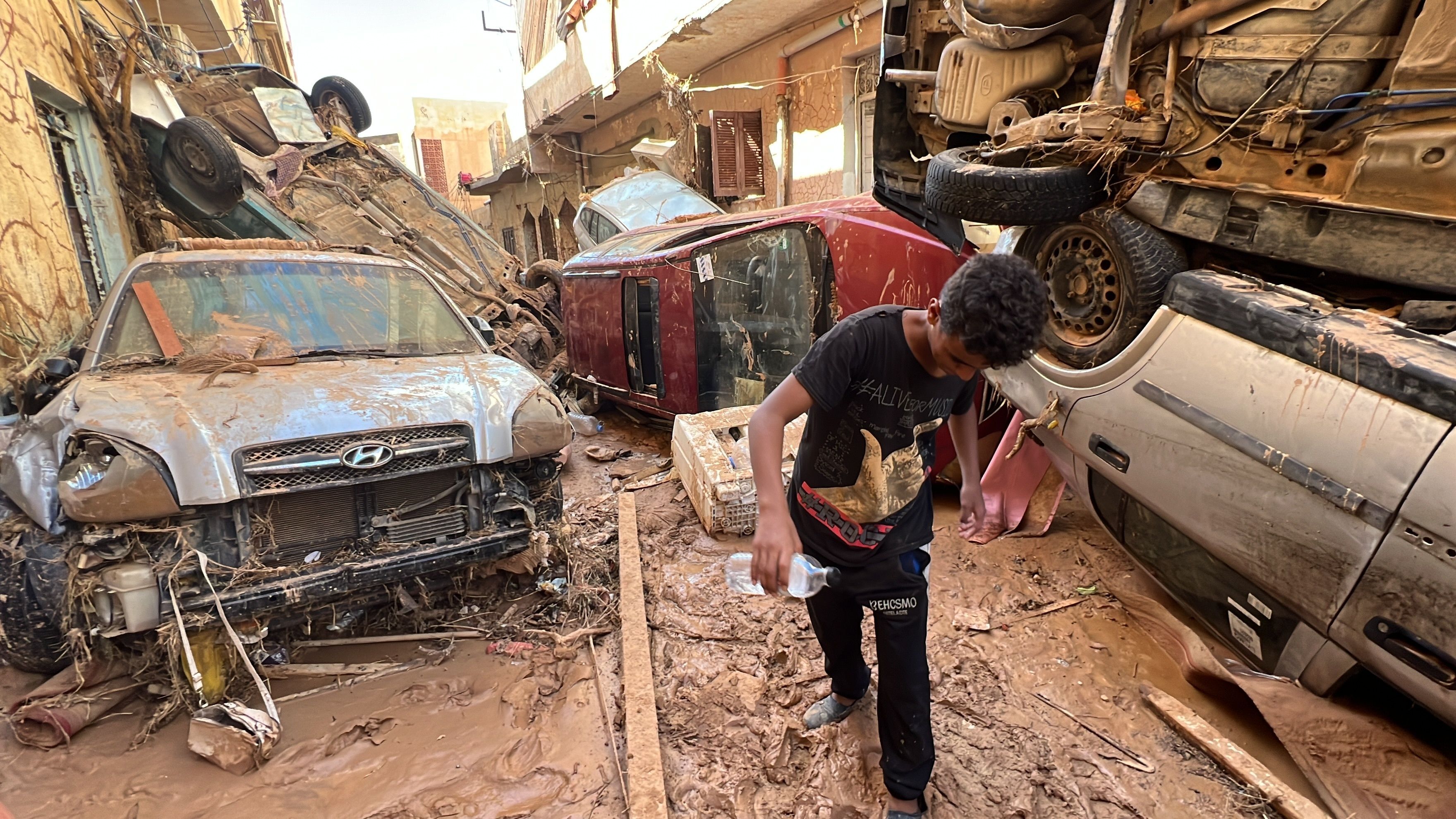 Aftermath of flood in Libya