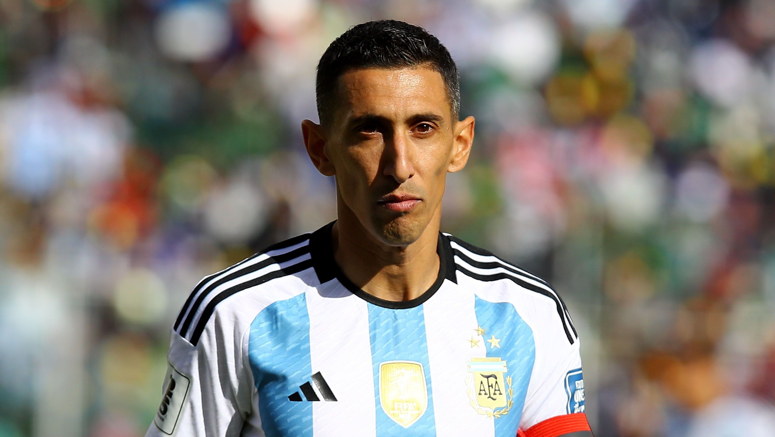 Ángel Di María foi capitão da Argentina na vitória sobre a Bolívia