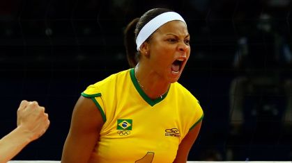 Walewska Oliveira durante os Jogos Olímpicos de Pequim, em 2008
