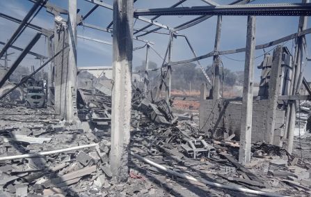 Explosão em metalúrgica de Cabreúva, no interior de São Paulo, em 1º de setembro de 2023.