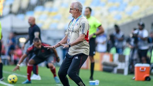 Dorival Júnior durante Flamengo 0 x 1 São Paulo pela Copa do Brasil