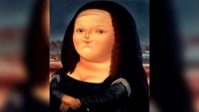 &quot;Mona Lisa&quot;, de Fernando Botero (1978), exposta no Museu Botero, em Bogotá.