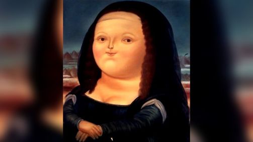 &quot;Mona Lisa&quot;, de Fernando Botero (1978), exposta no Museu Botero, em Bogotá.