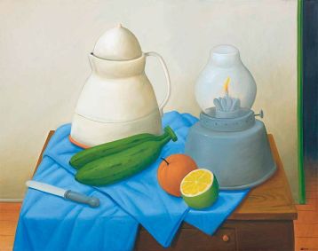 &quot;Natureza morta com lâmpada&quot;, de Fernando Botero (2006).