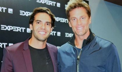 Tom Brady com Kaká