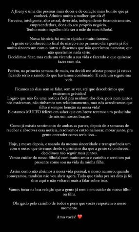 Arthur Aguiar fez o anúncio por meio de um story no Instagram / Reprodução/Instagram