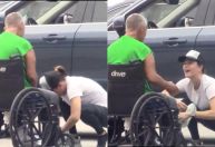 Jennifer Garner é filmada ajudando homem deficiente em situação de rua na Califórnia