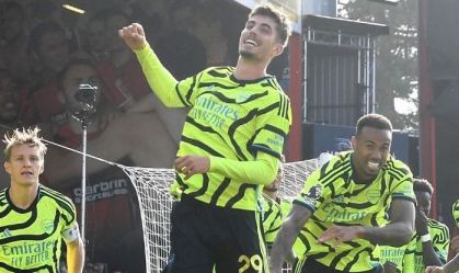 Arsenal goleia Bournemouth e assume vice-liderança da Premier League