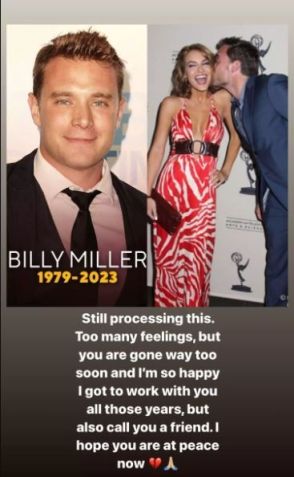 Atriz Chrishell Stause lamenta morte de Billy Miller / Reprodução/Chrishell Stause/Instagram