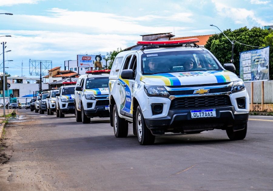 Viaturas da Polícia Militar do Amapá.