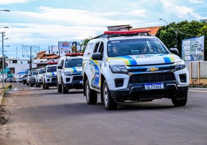Viaturas da Polícia Militar do Amapá.