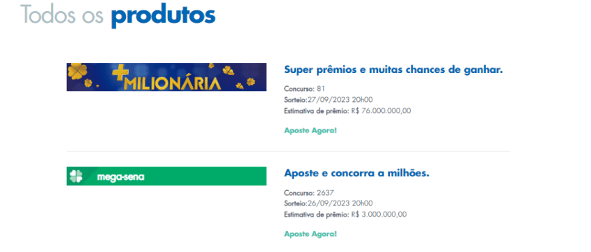 Como jogar na Mega Sena / Imagem: Caixa Econômica Federal (Reprodução/Site)