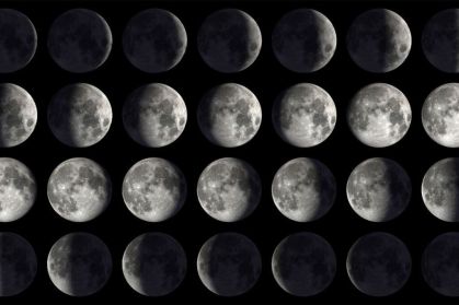 fases da lua em montagem
