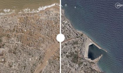 Tempestade na Líbia: Imagens de satélite mostram "cidade fantasma" criada por inundação mortal