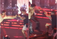 Luan Santana salva cinegrafista de queda de palco durante show no Paraná
