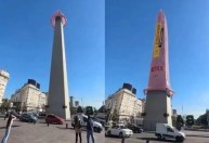 Por que tem uma camisinha gigante no Obelisco de Buenos Aires?